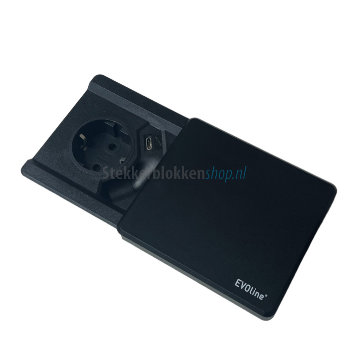 evoline square 80 zwart usb-c