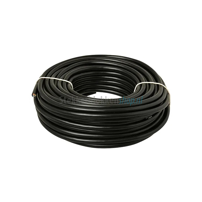 stroomkabel rol 5 meter 1,5mm2 zwart
