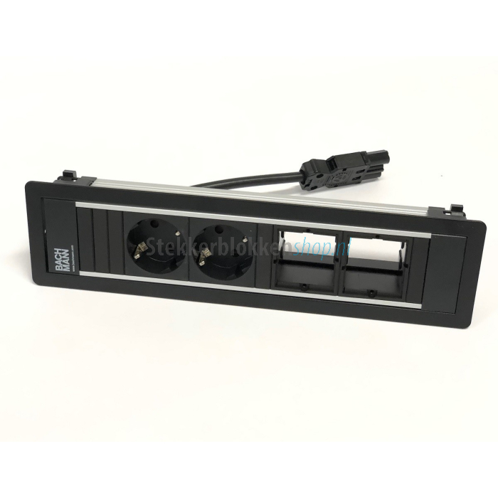 powerframe 2 stopcontacten en 2 open vakjes