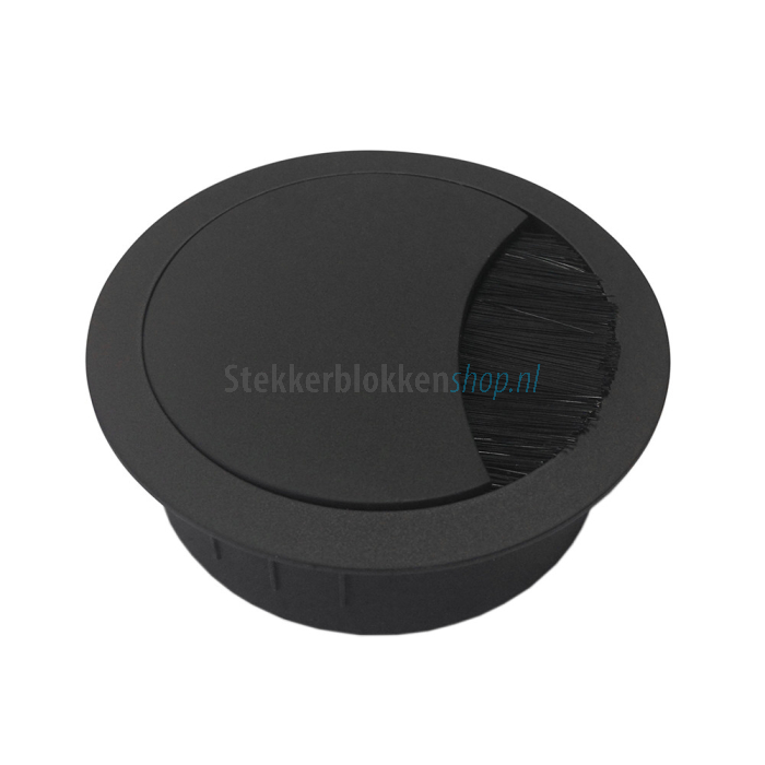 Aluminium kabelpot zwart gelakt 80mm