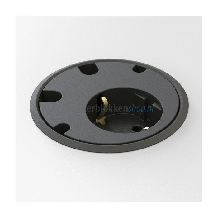 kondator-Powerdot 1x230v stopcontact en 4x kabeldoorvoer zwart