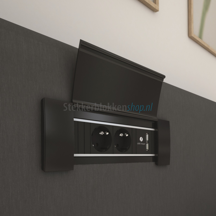 Power frame cover bachmann met dubbele USB lader 
