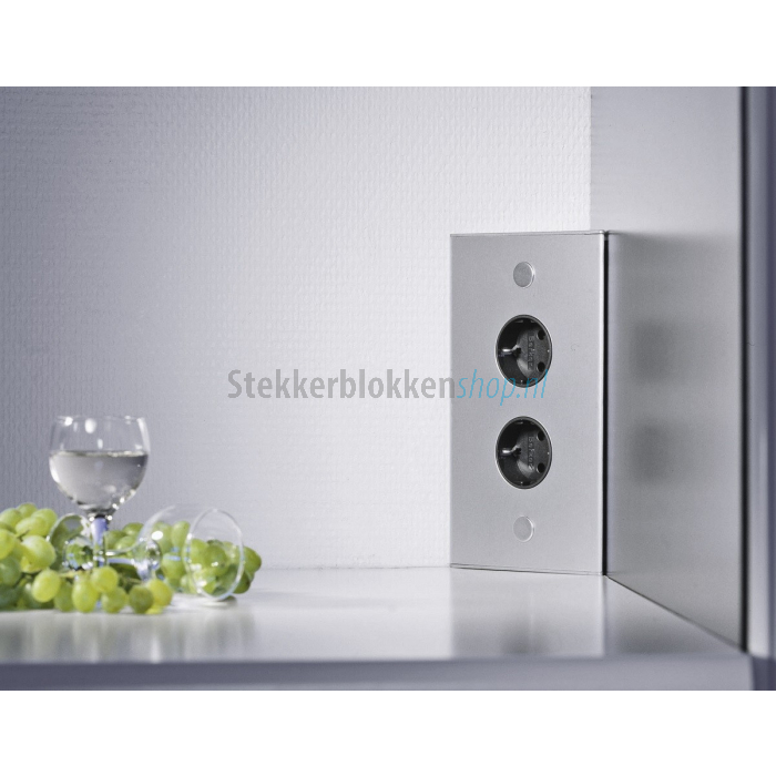 Hoekstopcontact rvs Thebo 