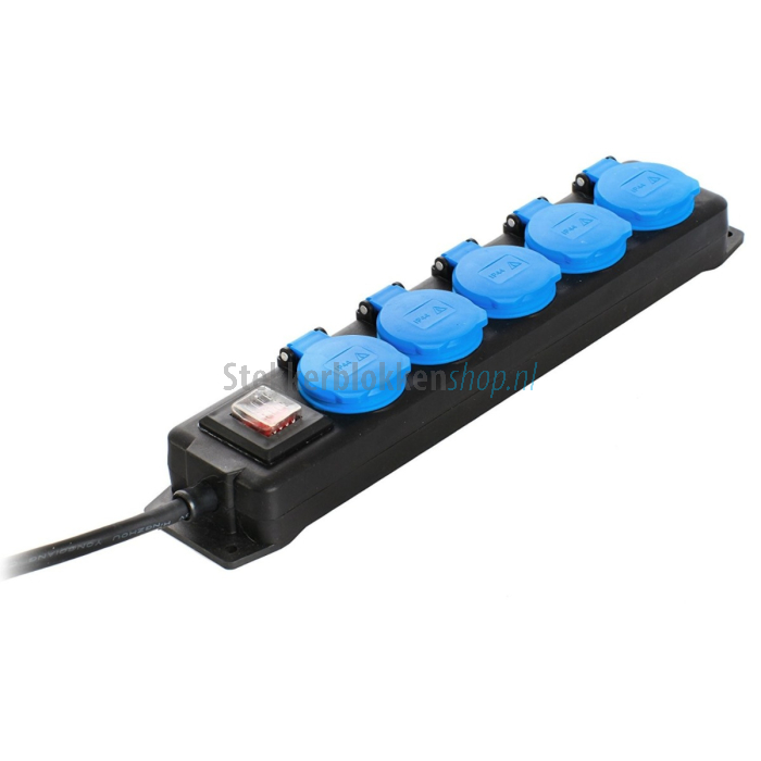 Vijf-voudige stekkerdoos ip44