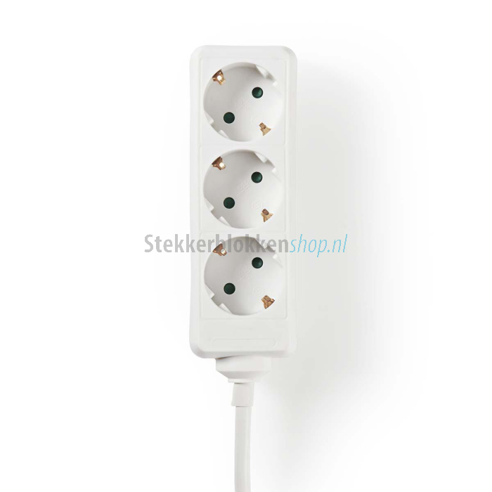 Stekkerdoos 3-voudig wit 5 meter kabel