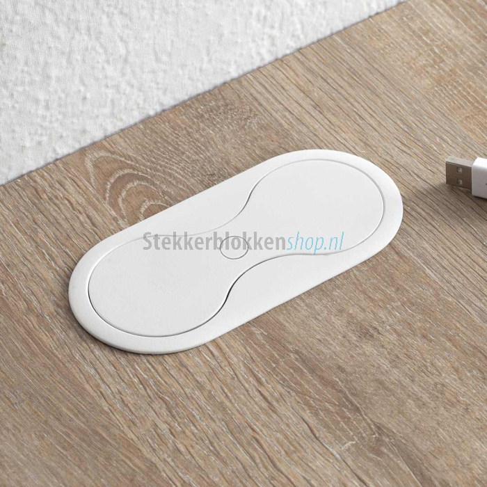 ovale stekkerdoos wit