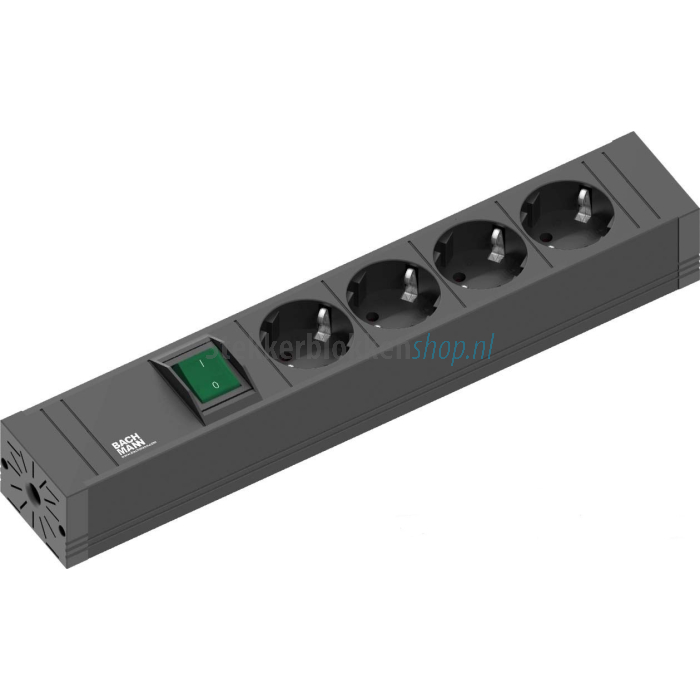Stekkerdoos 4-voudig connect line met schakelaar Bachmann