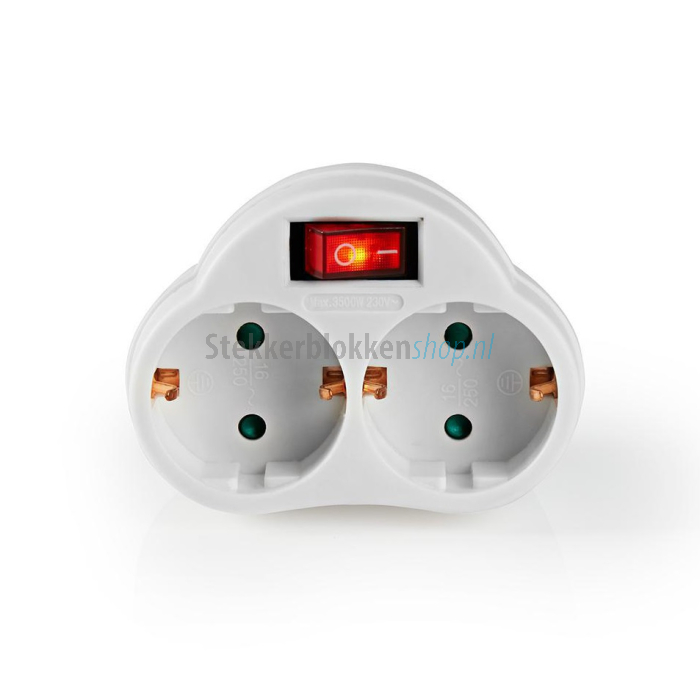 stopcontact splitter met schakelaar