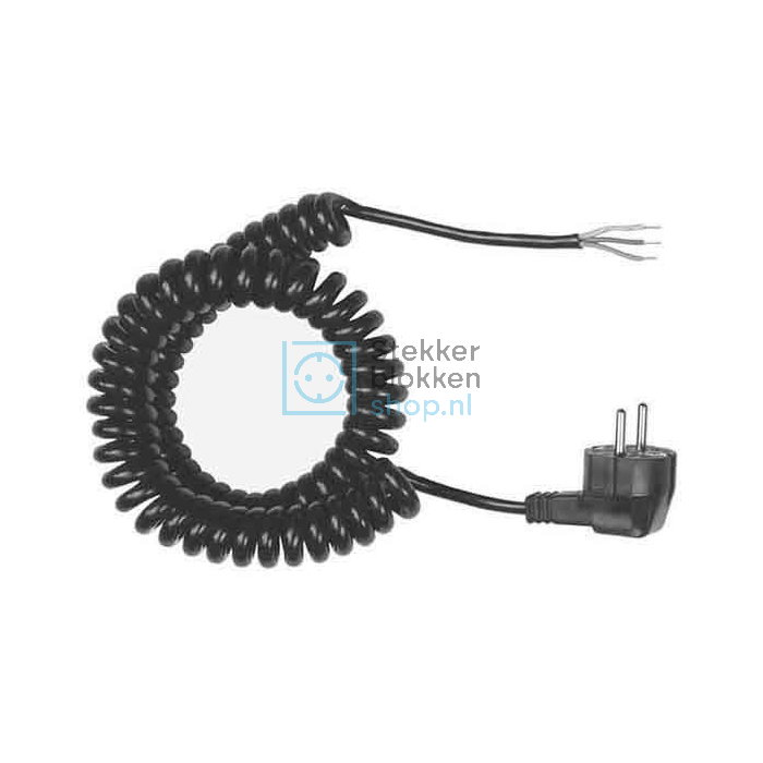 Krulsnoer zwart 2 meter