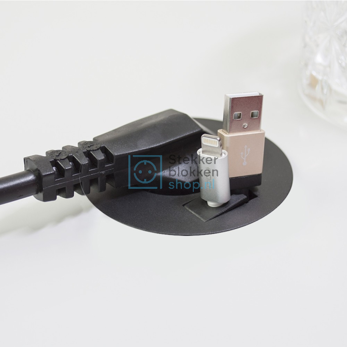 powerdot midi zwart kabeldoorvoer