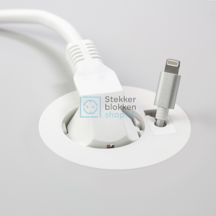 powerdot midi kabeldoorvoer wit