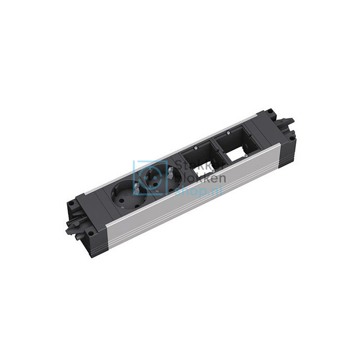 Step alu stekkerblok 2xstopcontact 2x custom