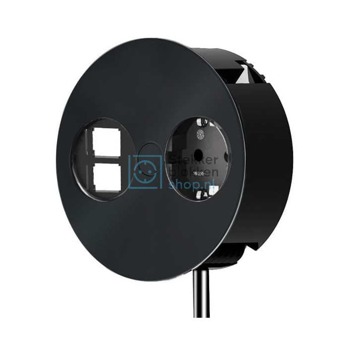 Bachman Twist zwart 1xstopcontact en 2x keystone