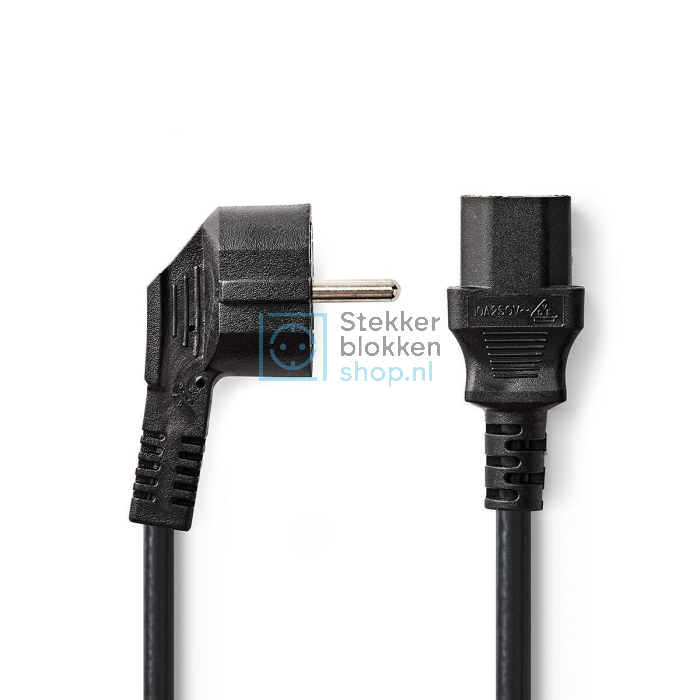 Apparaatsnoer C13 zwart 2 meter