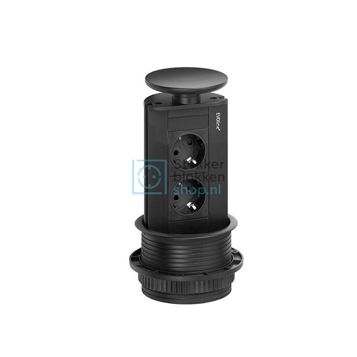 evoline stopcontact zwart