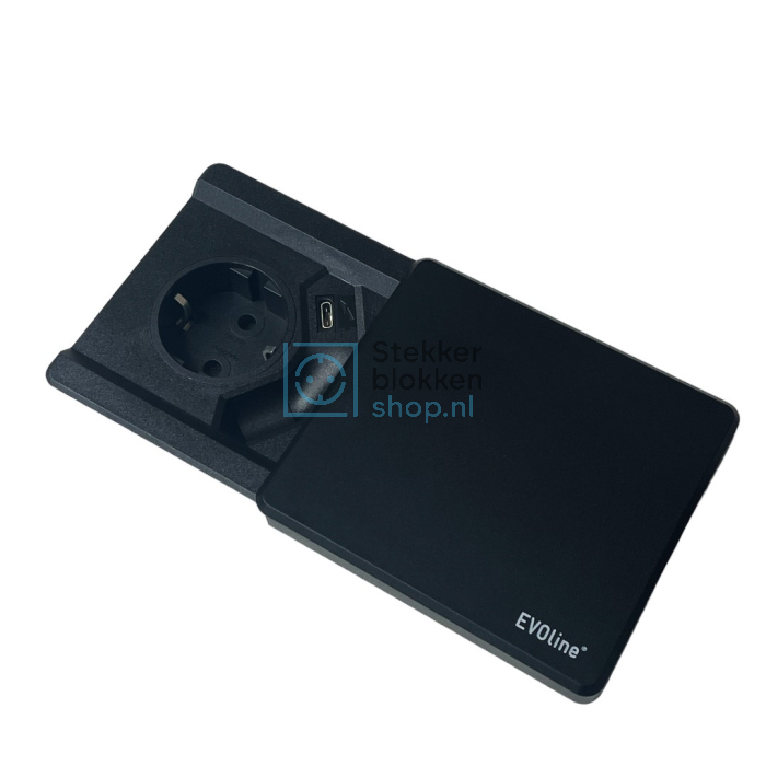 evoline square 80 zwart usb-c