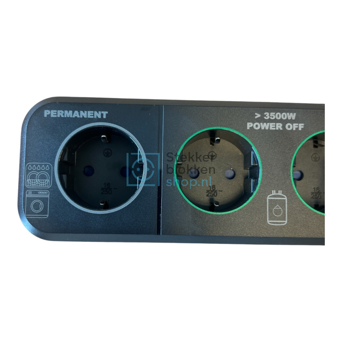 HPF 601100  PowerManager Black 3 stopcontacten switch Quooker