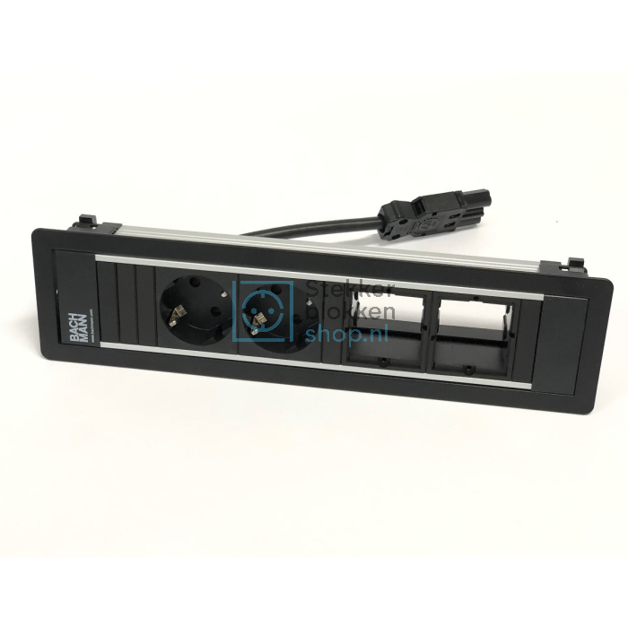 powerframe 2 stopcontacten en 2 open vakjes