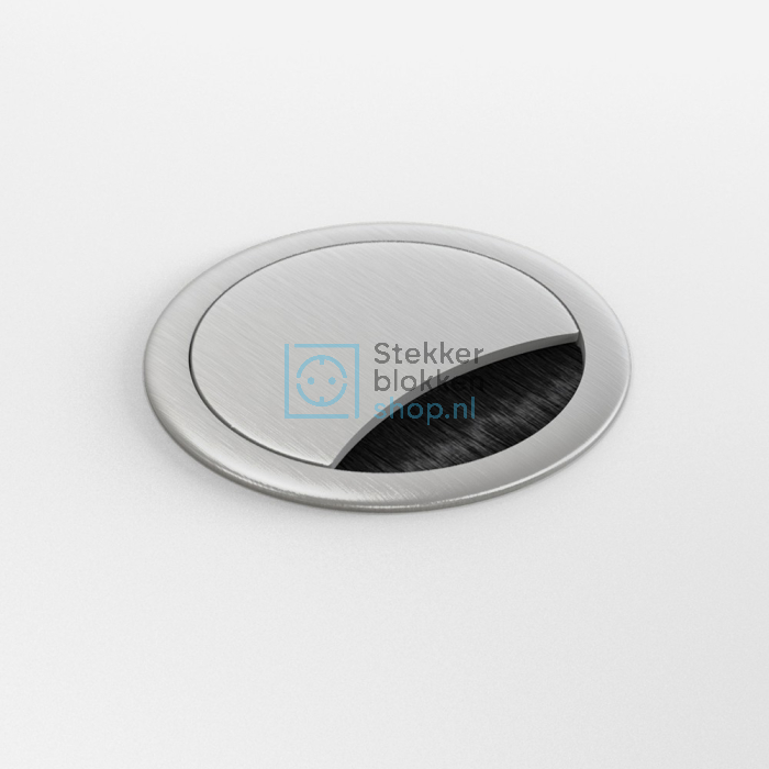 Aluminium kabelpot geborsteld RVS 60mm