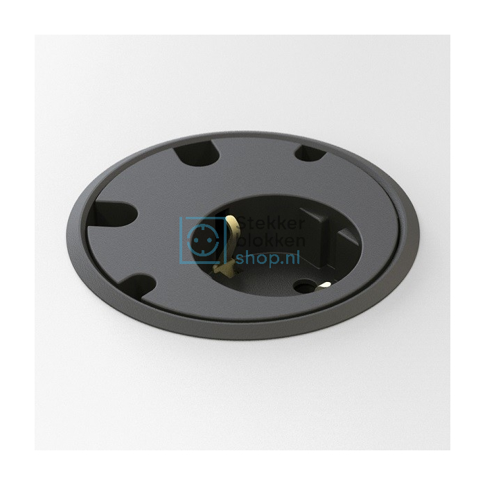 kondator-Powerdot 1x230v stopcontact en 4x kabeldoorvoer zwart