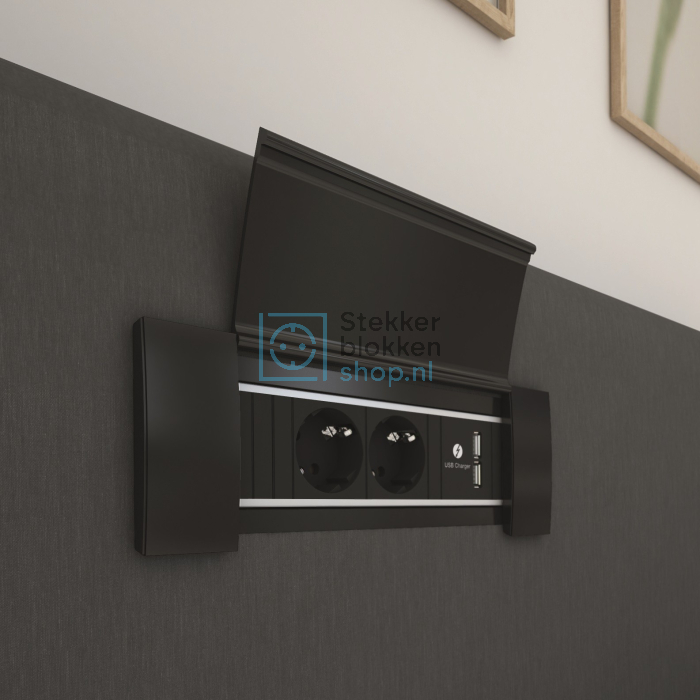 Power frame cover bachmann met dubbele USB lader 