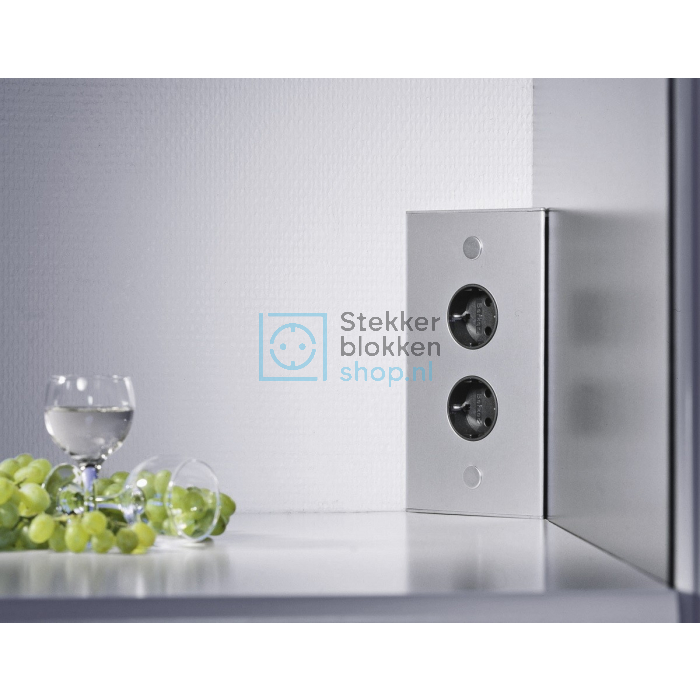 Hoekstopcontact rvs Thebo 