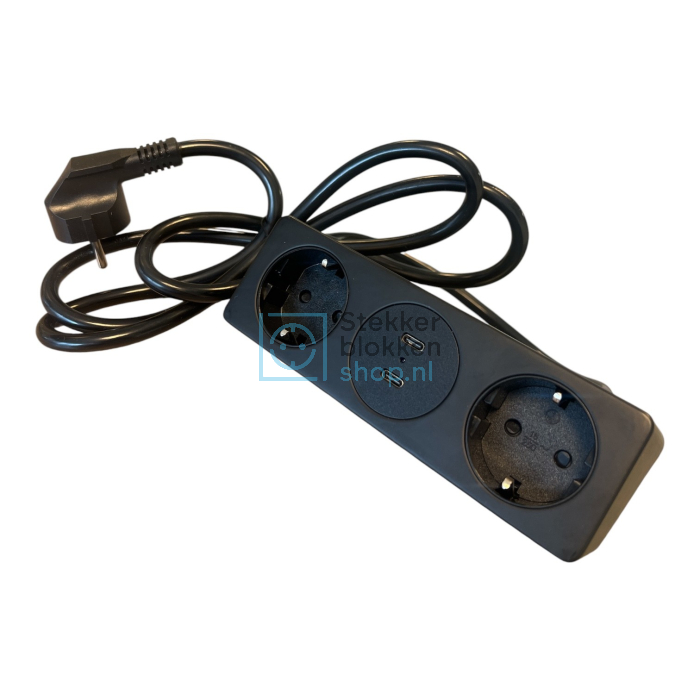 SGN 07SG8801M -8801 Desktop stekkerdoos 2 stopcontact 2 usb-c laders