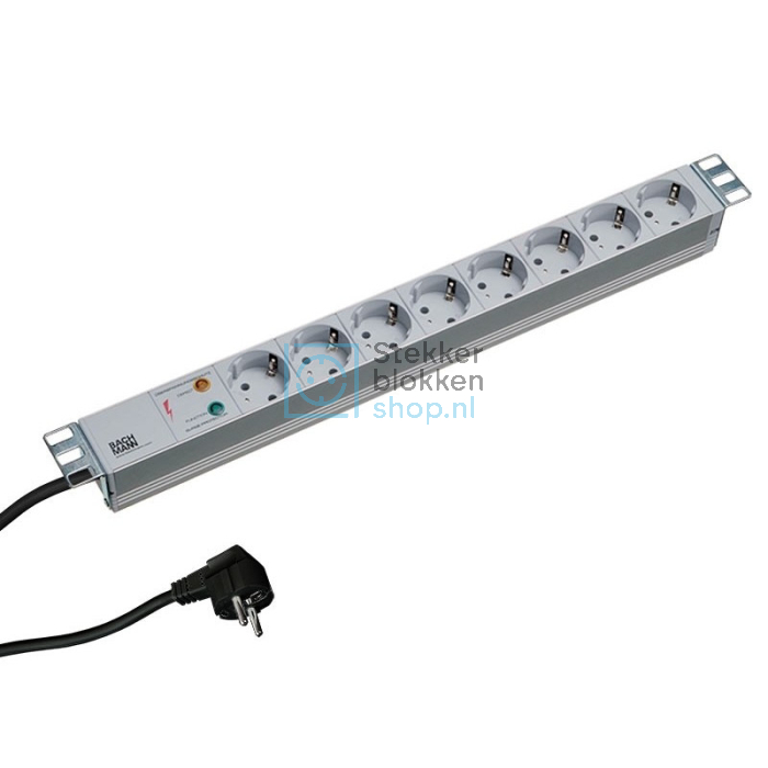 stekkerdoos 19 inch 8 voudig