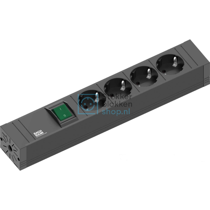 Stekkerdoos 4-voudig connect line met schakelaar Bachmann