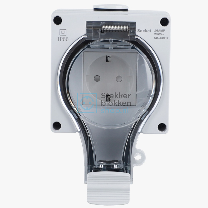 ip-66 stopcontact met klep