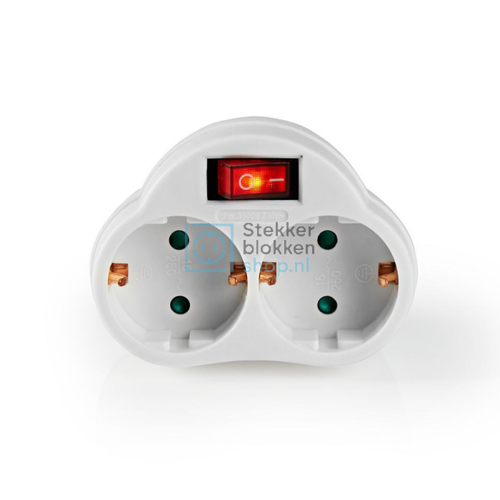stopcontact splitter met schakelaar