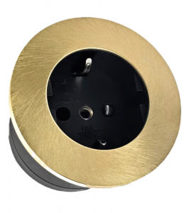 inbouw stopcontact goudkleurig