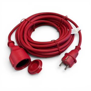 rood verlengsnoer rubber.