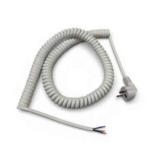 Spiraalkabel wit 4 meter